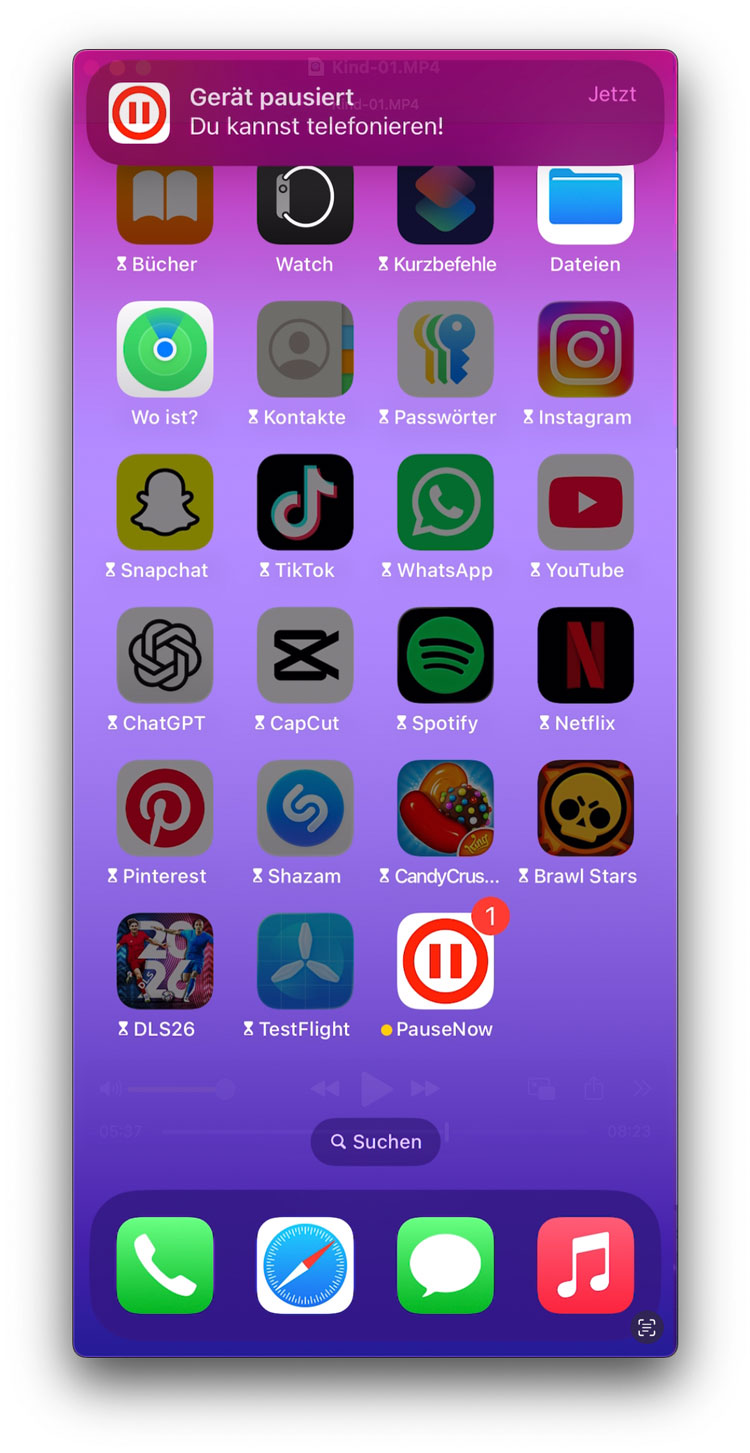 Gesperrter Homescreen